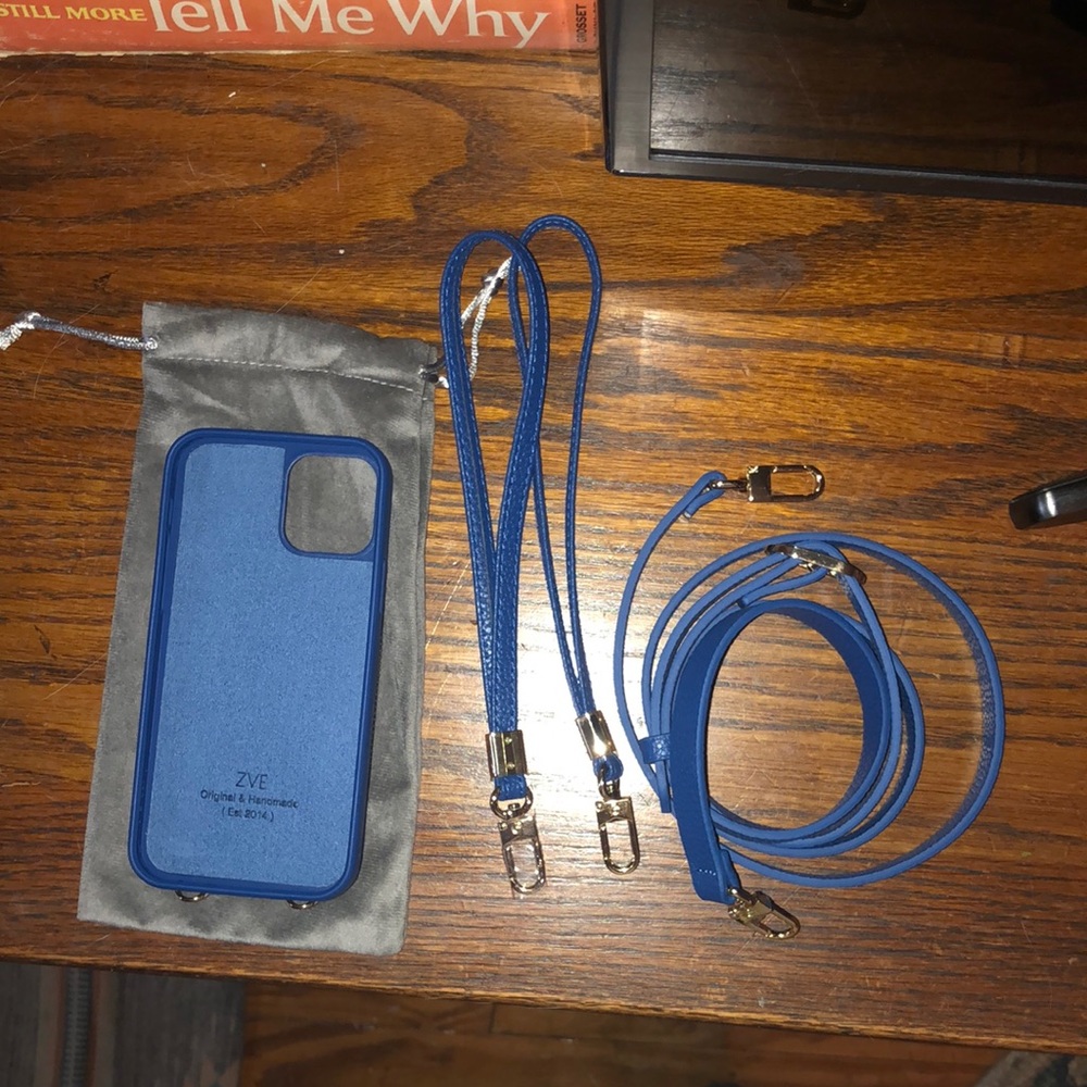 ZVE Wallet Case, Blocking Card, Phone Case w/wrist & crossbody leather -13 & 14.